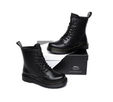 TARRAMARRA® Women Leather Lace Up Black Chunky Boots Simona